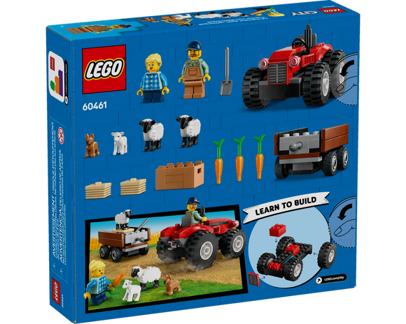 LEGO® Red Farm Tractor with Trailer & Sheep 60461