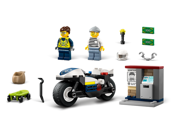 LEGO® Police Motorcycle Chase 60455
