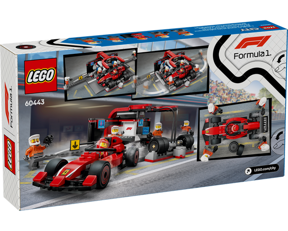 LEGO® F1® Pit Stop & Pit Crew with Ferrari Car 60443