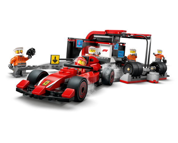 LEGO® F1® Pit Stop & Pit Crew with Ferrari Car 60443