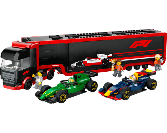 LEGO® F1® Truck with RB20 & AMR24 F1® Cars 60445