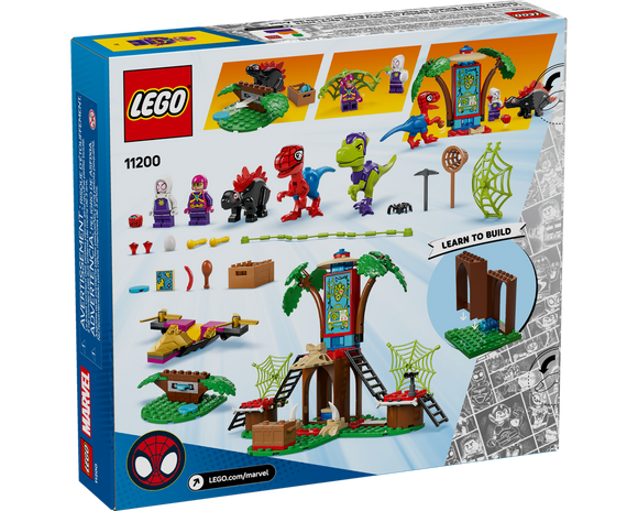 LEGO® Spidey and Gobby's Raptor Battle at Tree House HQ 11200