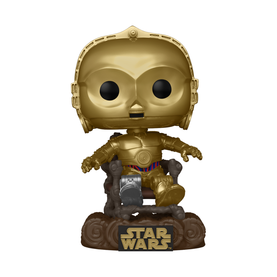 Star Wars Episode VI C 3PO on Ewok Throne 40th Anniversary