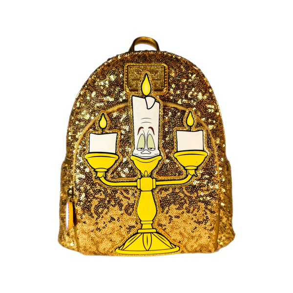 Loungefly™ Beauty and the Beast (1991) - Lumiere Glow in the Dark 10" Faux Leather Mini Backpack
