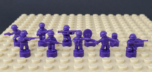 Nano Soldier Figures - Dark Purple