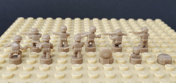 Nano Soldier Figures - Dark Tan