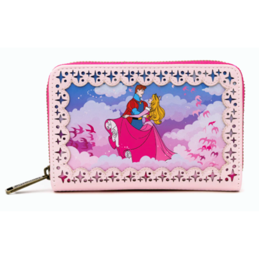 Disney Princess  Sleeping Beauty Castle 4” Faux Leather Zip