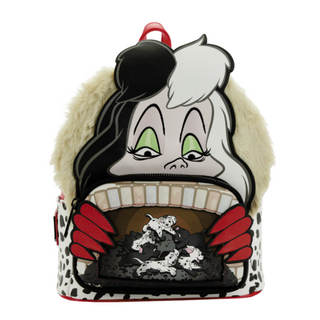 Loungefly™ Disney Villains - Cruella De Vil Scene 10” Faux Leather Mini Backpack