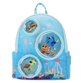 Loungefly™ Finding Nemo - 20th Anniversary Bubble Pocket Glow in the Dark 10” Faux Leather Mini Backpack