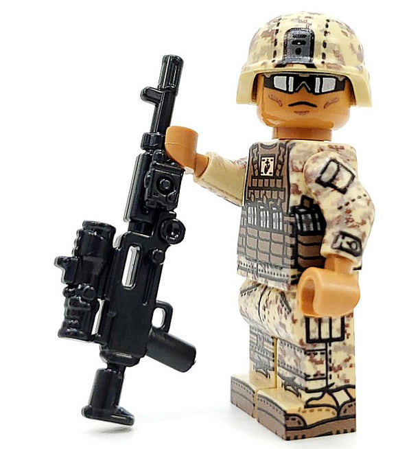 BA M240B-USMC w/PEQ + Pintle + Ammo + Bipod (Black)