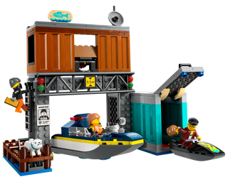 LEGO® Police Speedboat and Crooks' Hideout 60417
