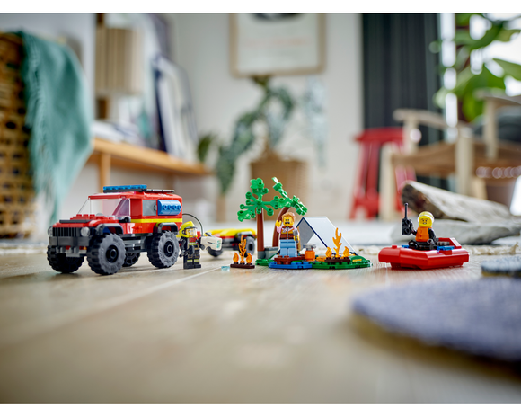 LEGO® 4x4 Fire Truck with Rescue Boat 60412