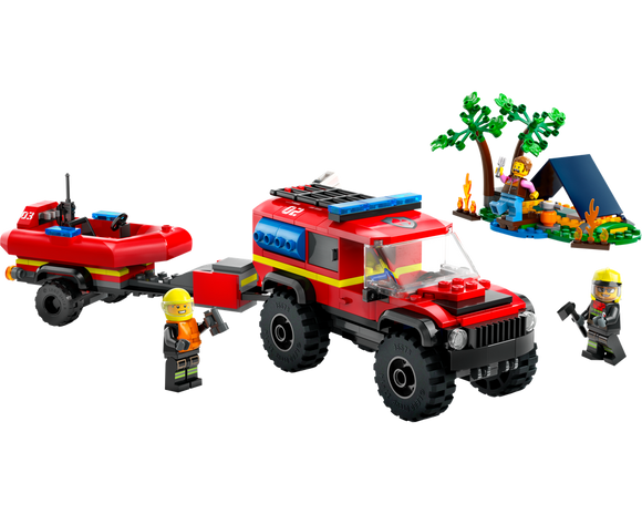LEGO® 4x4 Fire Truck with Rescue Boat 60412