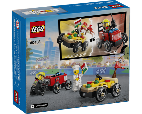 LEGO® Pizza vs. Fire Truck Race Car Pack 60458