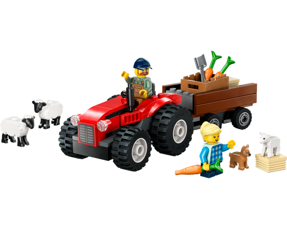 LEGO® Red Farm Tractor with Trailer & Sheep 60461
