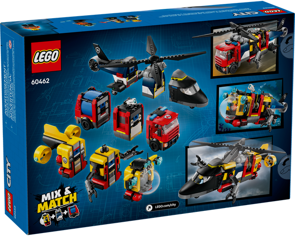 LEGO® Helicopter, Fire Truck & Submarine Remix 60462