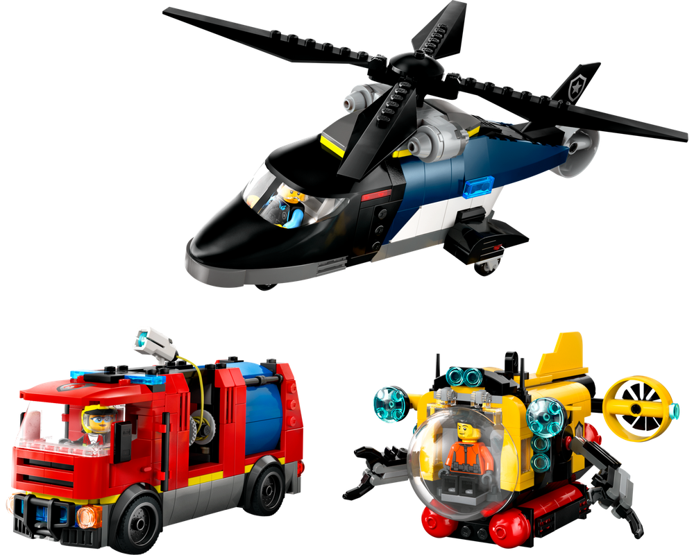 LEGO® Helicopter, Fire Truck & Submarine Remix 60462 - 0