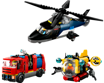 LEGO® Helicopter, Fire Truck & Submarine Remix 60462 - 0