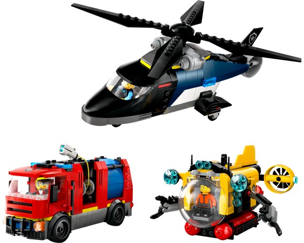 LEGO® Helicopter, Fire Truck & Submarine Remix 60462