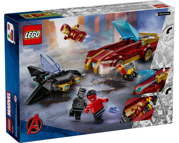 LEGO® Iron Man Car & Black Panther vs. Red Hulk 76310