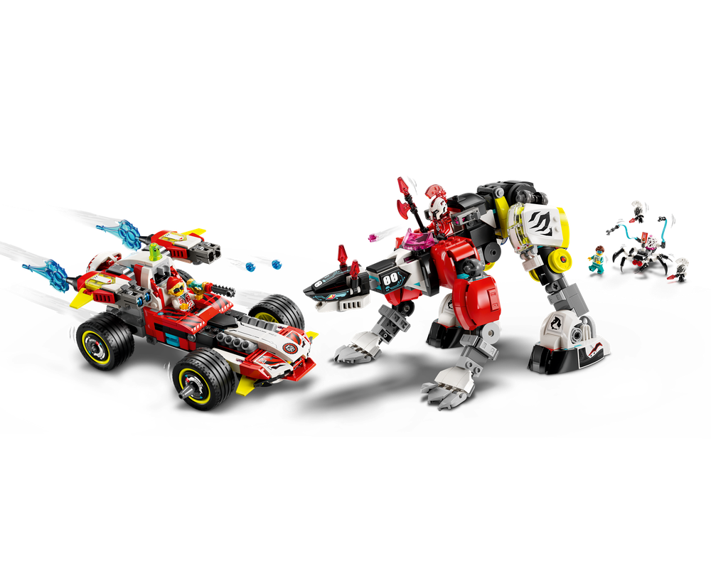 LEGO® Cooper's Tiger Mech & Zero's Hot Rod Car 71497