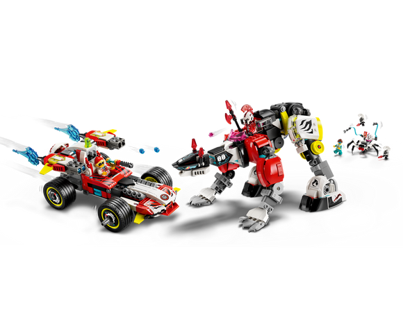 LEGO® Cooper's Tiger Mech & Zero's Hot Rod Car 71497