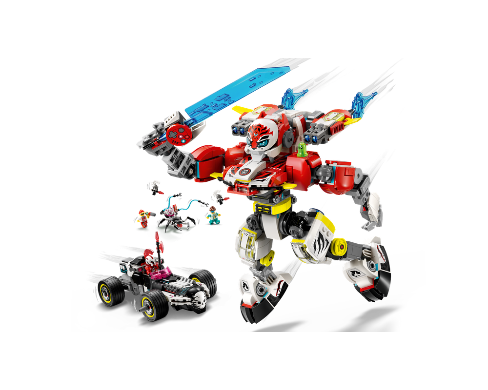LEGO® Cooper's Tiger Mech & Zero's Hot Rod Car 71497