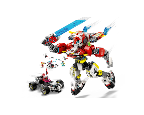 LEGO® Cooper's Tiger Mech & Zero's Hot Rod Car 71497