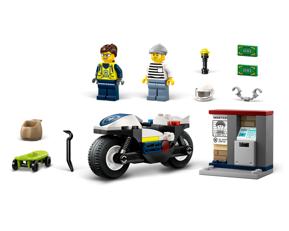 LEGO® Police Motorcycle Chase 60455