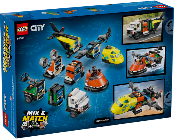 LEGO® Airplane, Service Truck & Hovercraft Remix 60505