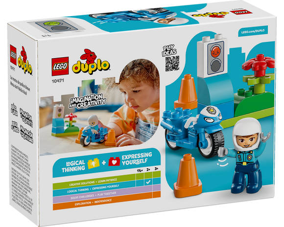LEGO® DUPLO® Blue Police Motorcycle 10471