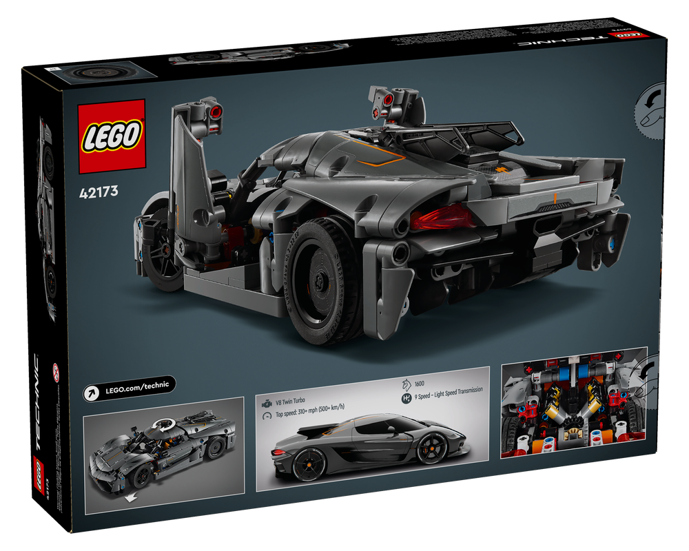 LEGO® Koenigsegg Jesko Absolut Grey Hypercar 42173