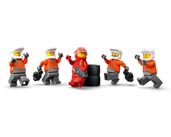 LEGO® F1® Pit Stop & Pit Crew with Ferrari Car 60443