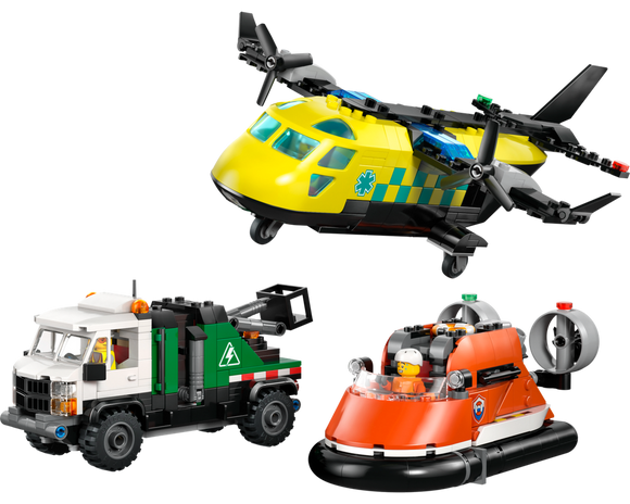 LEGO® Airplane, Service Truck & Hovercraft Remix 60505