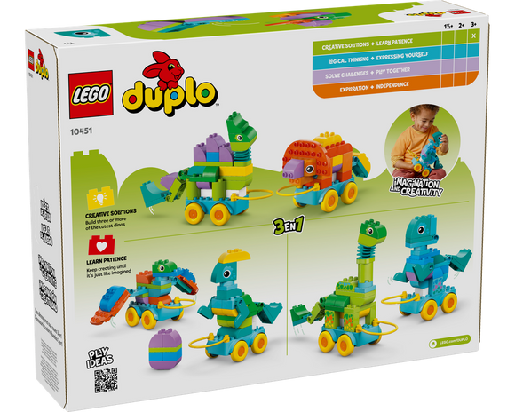 LEGO® DUPLO® 3 in 1 Dinosaurs on Wheels 10451