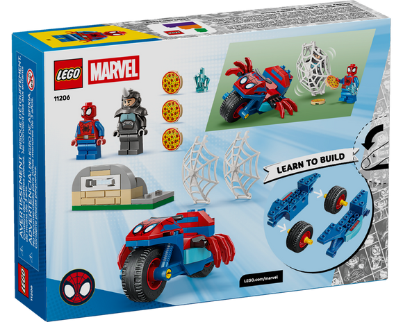 LEGO® Spidey on his Motorcycle vs. Rhino 11206