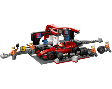 LEGO® F1® Pit Stop & Pit Crew with Ferrari Car 60443 - 0