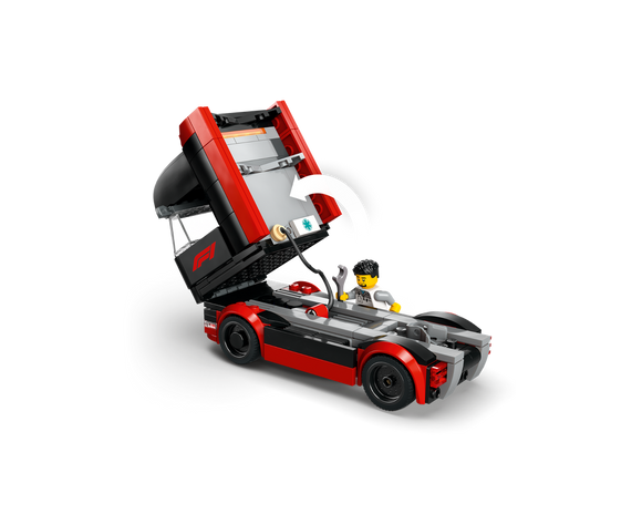 LEGO® F1® Truck with RB20 & AMR24 F1® Cars 60445