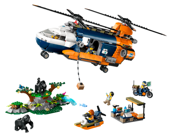 LEGO® Jungle Explorer Helicopter at Base Camp 60437