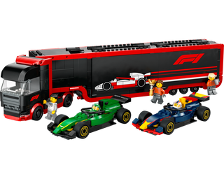 LEGO® F1® Truck with RB20 & AMR24 F1® Cars 60445