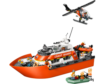 LEGO® Coast Guard Rescue Boat & Helicopter 60504 - 0