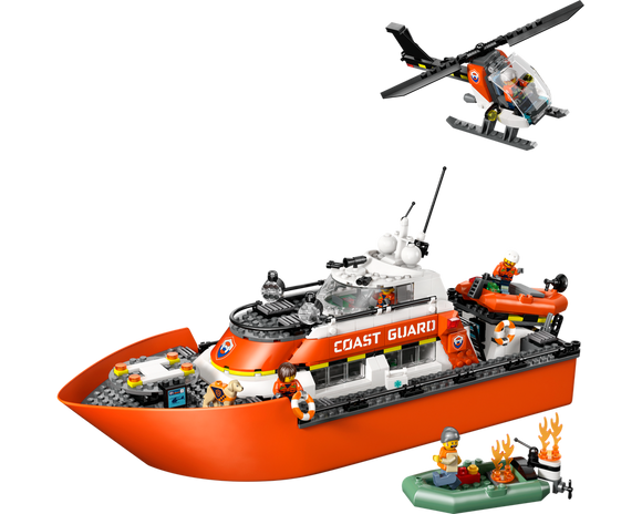 LEGO® Coast Guard Rescue Boat & Helicopter 60504
