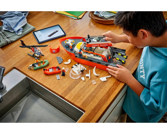 LEGO® Coast Guard Rescue Boat & Helicopter 60504