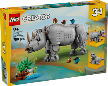 LEGO® Wild Animals: Majestic Rhino with Birds 31171