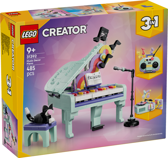 LEGO® Music Decor Piano with Cat 31392