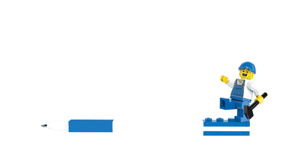 LEGO® Pen Pal Gel Pen with Minifigure - Blue