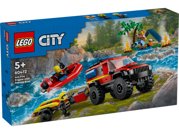LEGO® 4x4 Fire Truck with Rescue Boat 60412