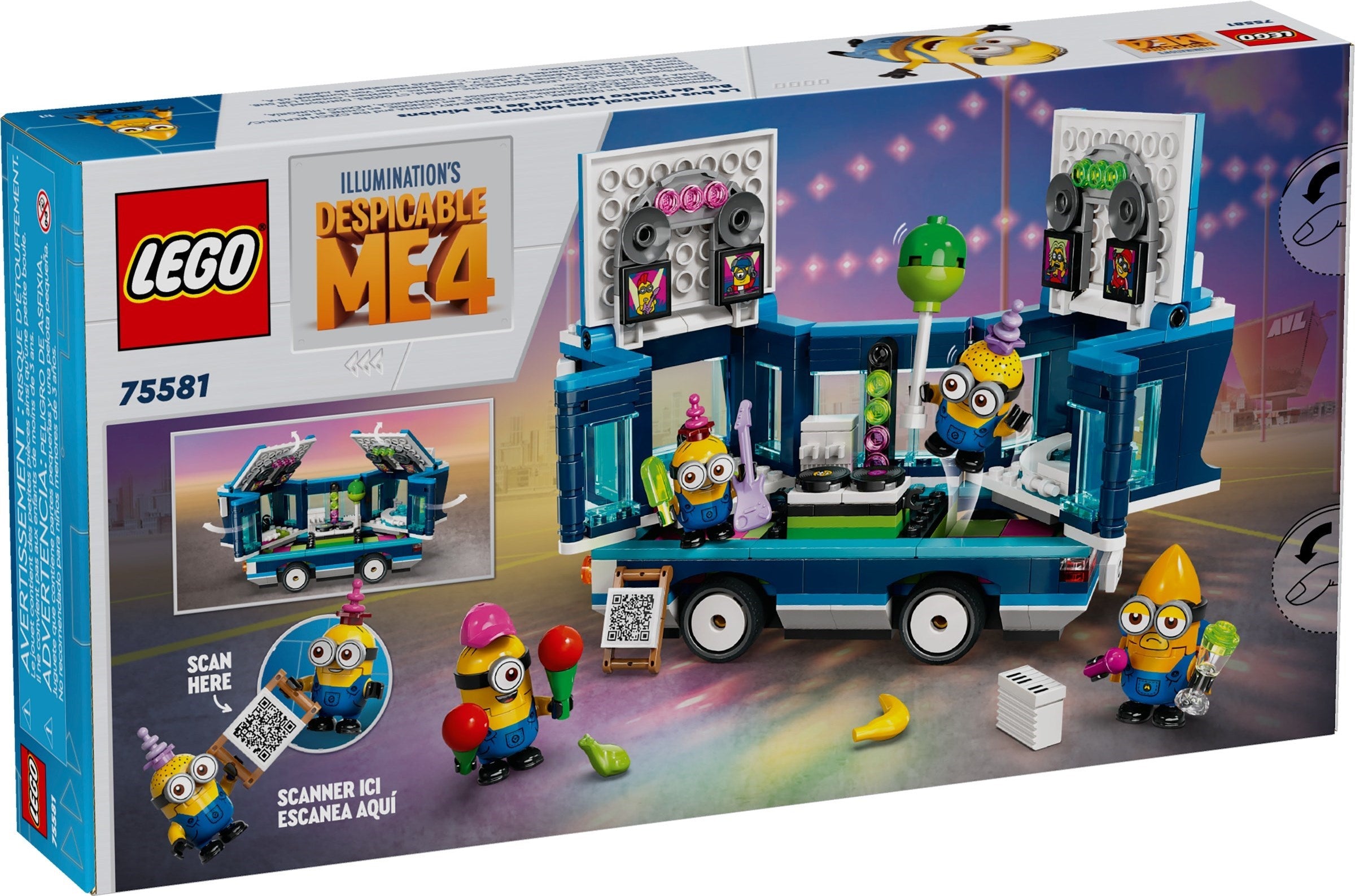 LEGO® Minions' Music Party Bus 75581 I'm Rick James Bricks