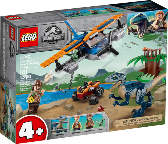 LEGO® Velociraptor: Biplane Rescue Mission 75942