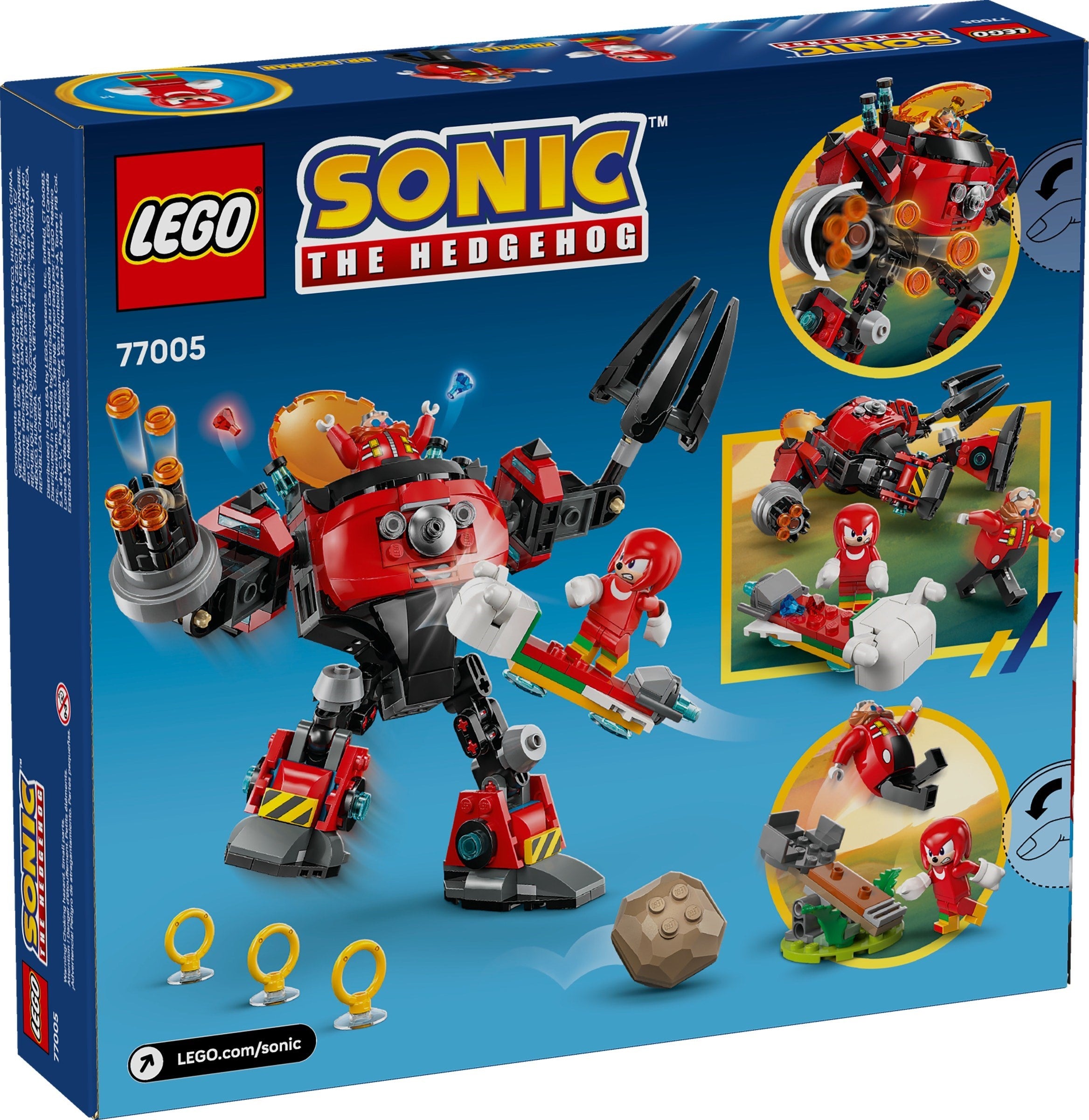 LEGO® Knuckles vs. Dr. Eggman Egg Crusher Mech 77005